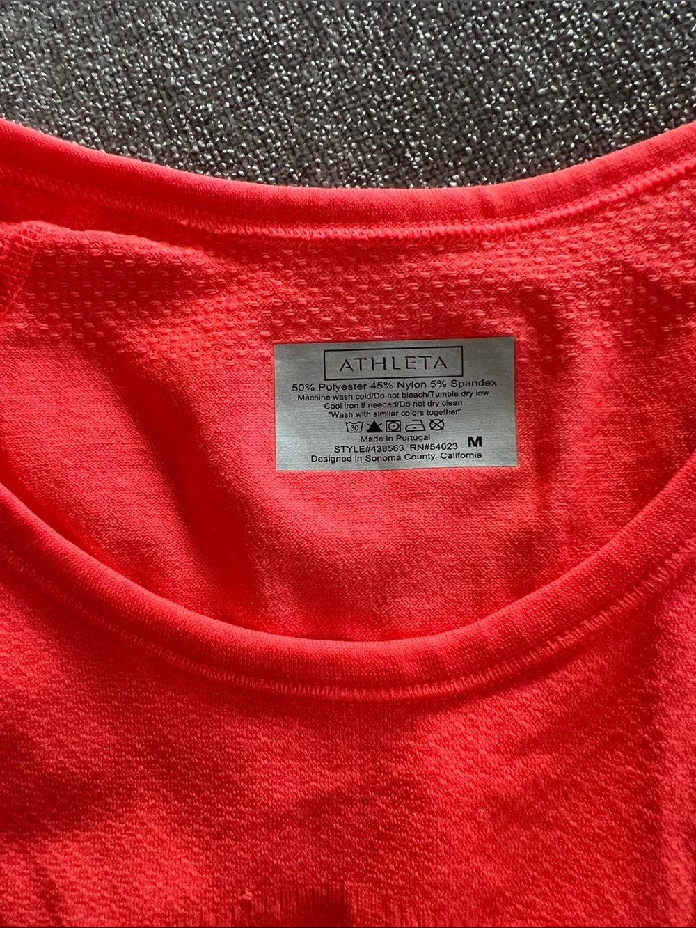Athleta Women's Sleeveless Performance Tank - Coral Orange color